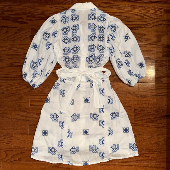 River Island Embroidered Mini Shirt Dress - Picture 10 of 16